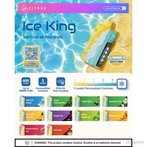 ELFBAR Ice King 冰王夏日版 40000口 一次性电子烟 全口味一览产品图
