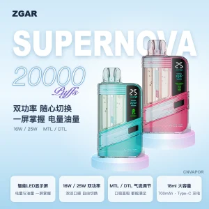 ZGAR 冰熊 Supernova 20000口 一次性电子烟 海报
